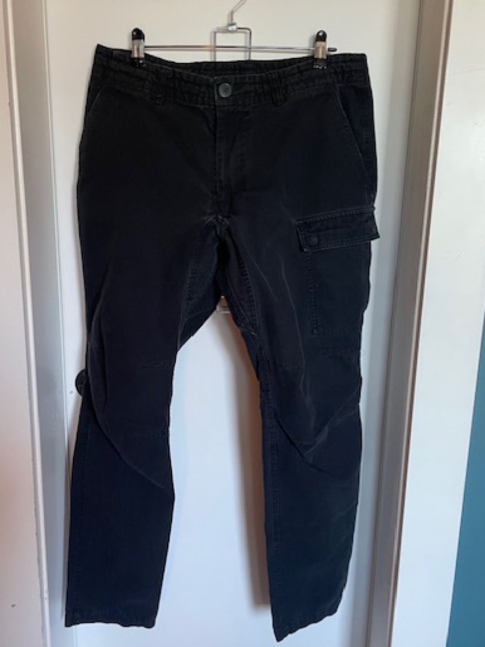 Illustrated Example Canvas Cargo Pants - Black